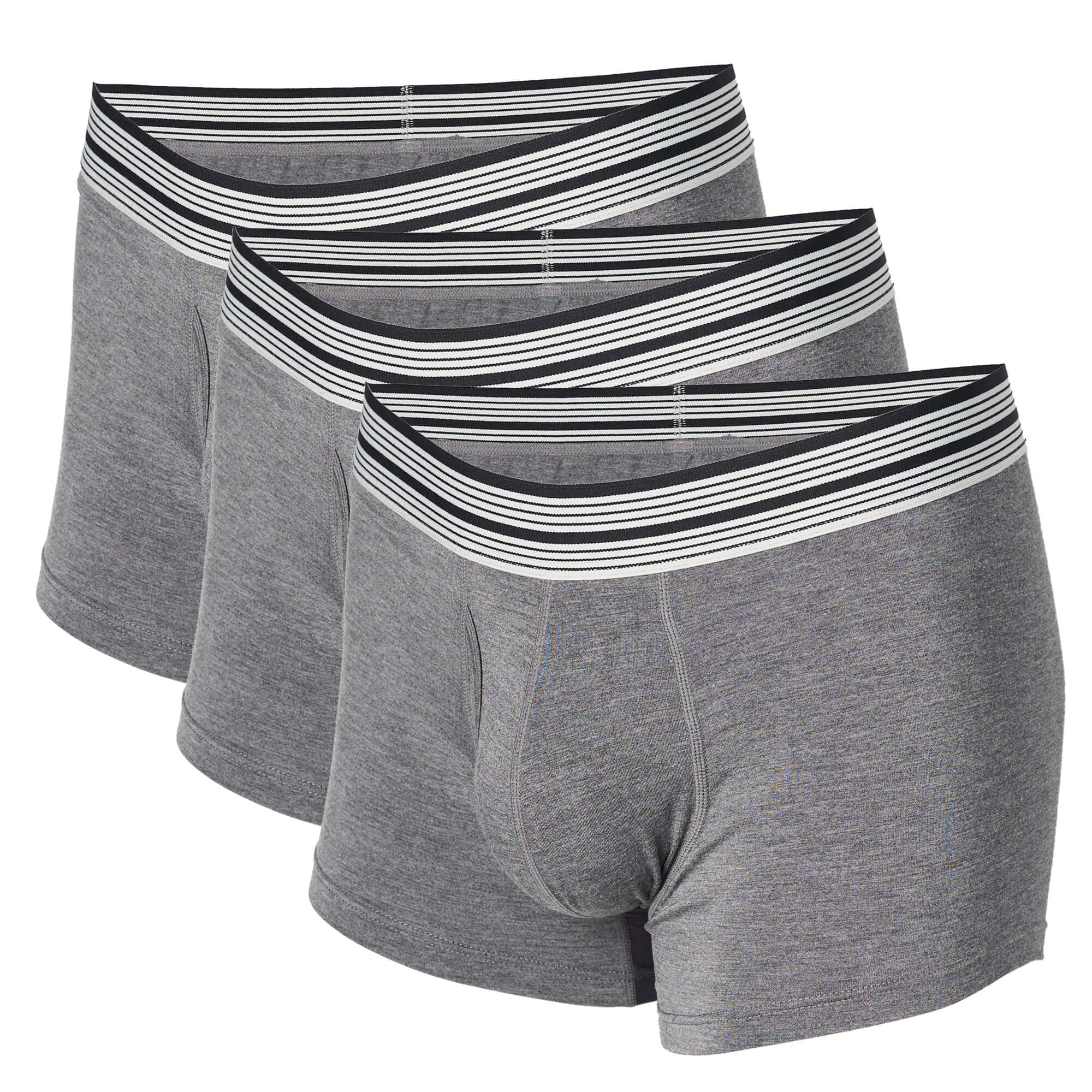 Mr Davis Mens Trunks Cut Boxer Brief Underwear - Breathable and Supportive 3 Pack