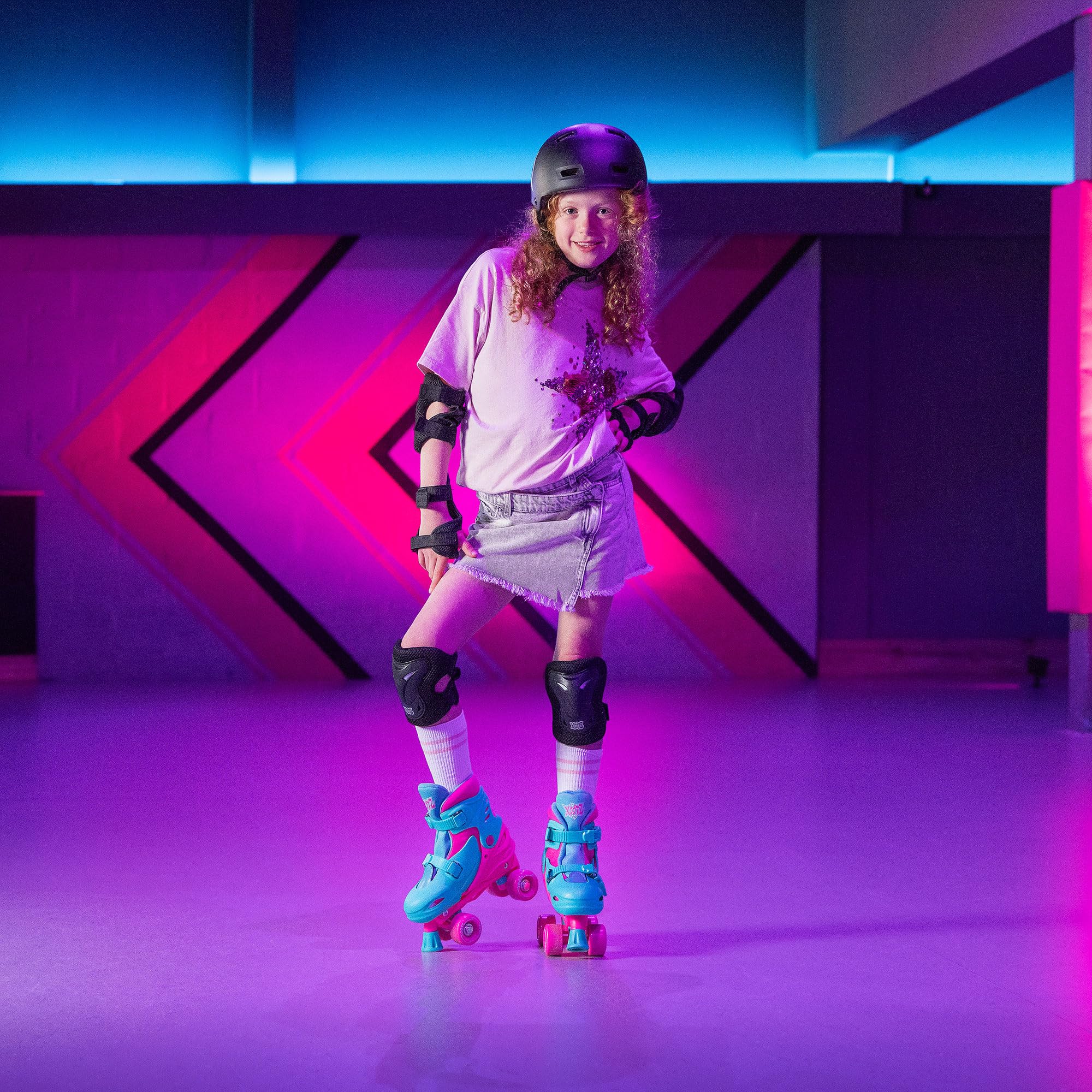 Xootz Patins à roulettes réglables pour Enfants - Rose