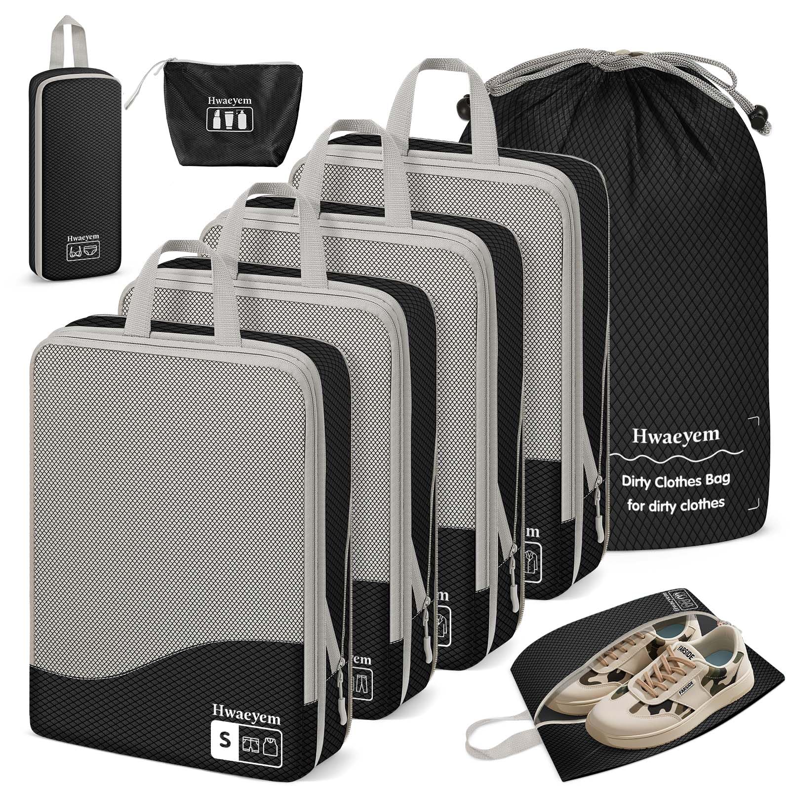 HWAEYEM Compression Packing Cubes 8-Set