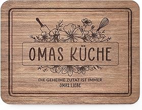 Grandma Gift, Elegant Chopping Board Made of Walnut Wood with Juice Groove, Walnut Wood Board as a Birthday Gift for Grandma, Antibacterial Natural Product, Best Grandma Gifts
