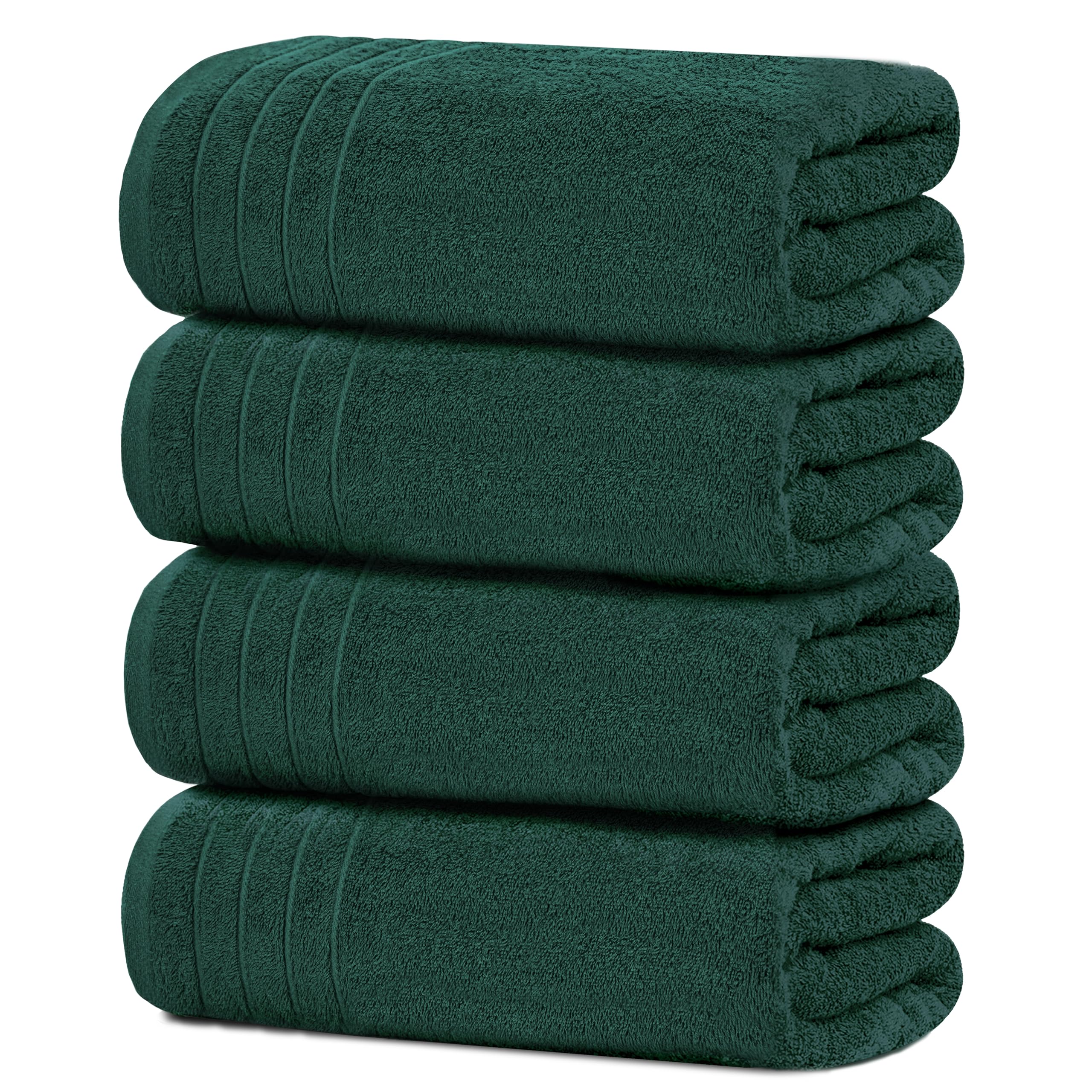 Tens Towels Pack of 4 Extra Large Bath Towels 30 x 60 Inches, 100% Cotton, Larger & Lighter Weight, Quicker to Dry, Super Soft and Absorbent, Perfect