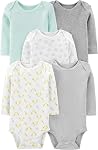 Simple Joys by Carter's unisex-baby Long-sleeve Bodysuit Pack of 5Undershirt