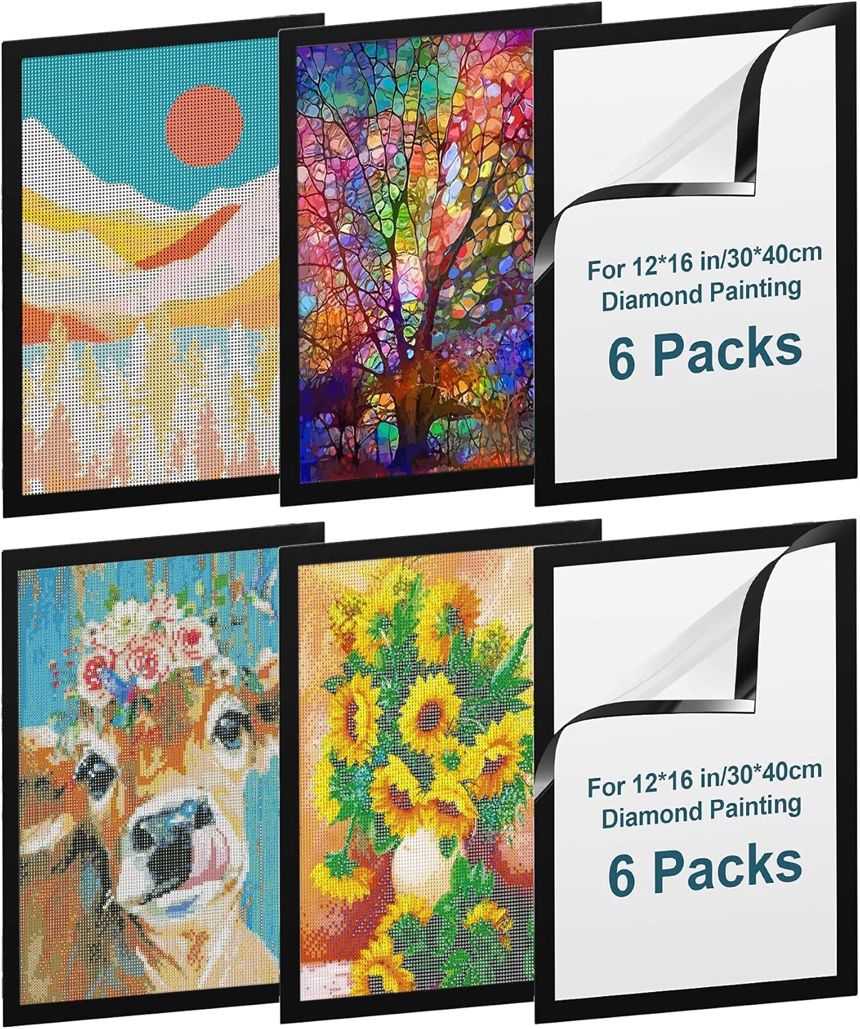 Isshrimp 6 Pack Diamond Painting Frames,12x16 Inch/30x40cm