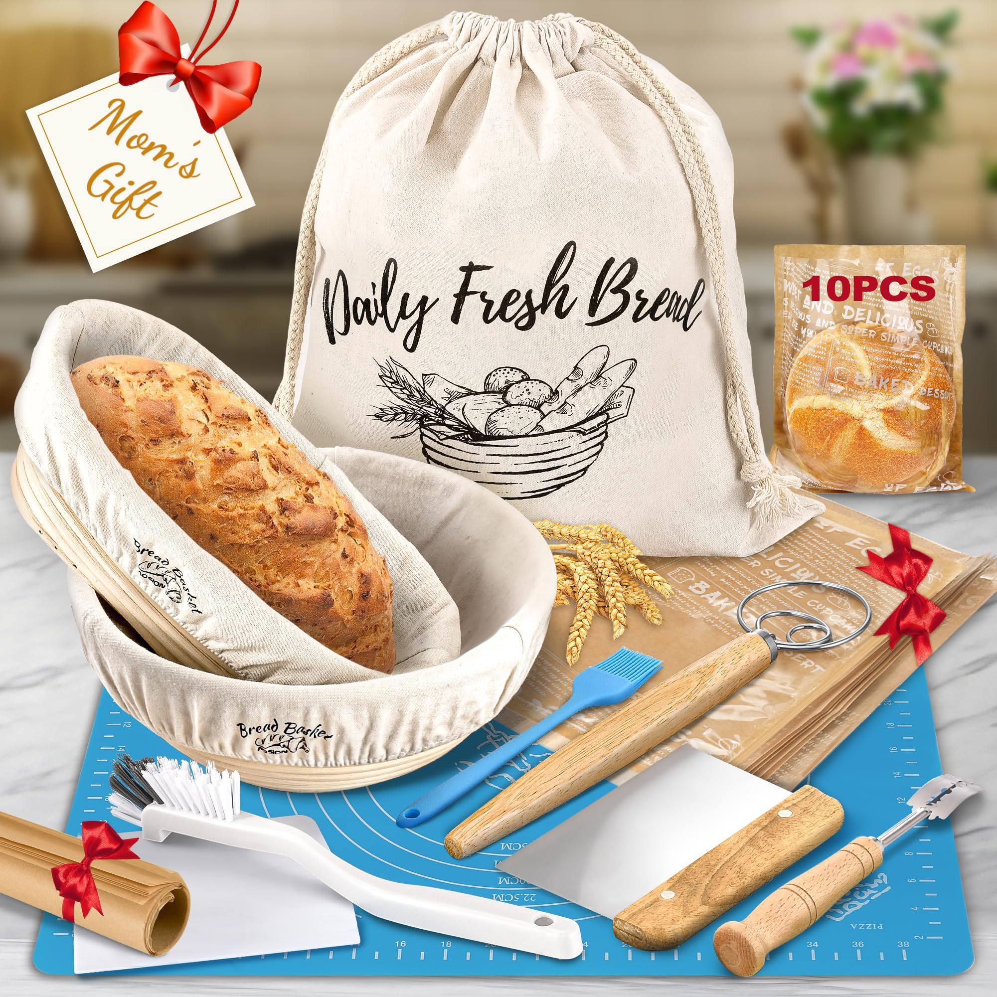 Bread Proofing Basket Set, 9 Inch Round &10 Inch