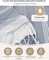 Vista 8 de LANE LINEN Paquete de 6 toallas de playa prelavadas de gran tamaño, elegantes toallas de secado rápido para piscina y viaje para adultos, 39 x 71