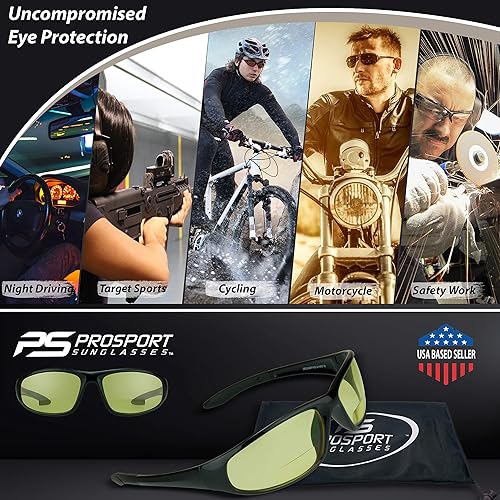 Miniatura 4 de proSPORT Gafas de seguridad bifocales amarillas z87 para hombres y mujeres para conducción nocturna y montar