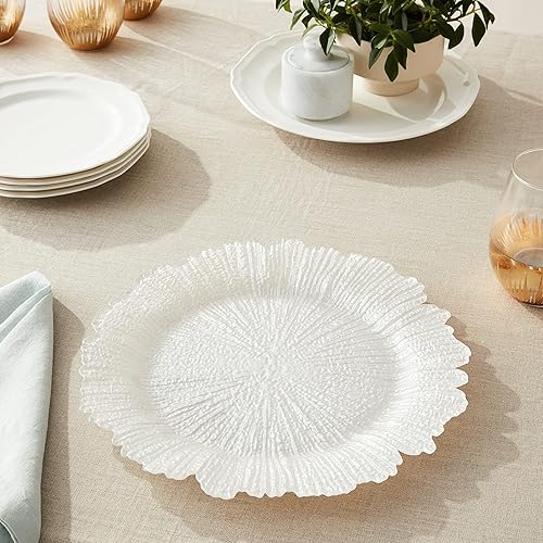 Miniatura 5 de ChargeIt by Jay Charge It by Jay Reef Charger - Plato decorativo de melamina de 13 pulgadas para el hogar, comedor profesional, perfecto para