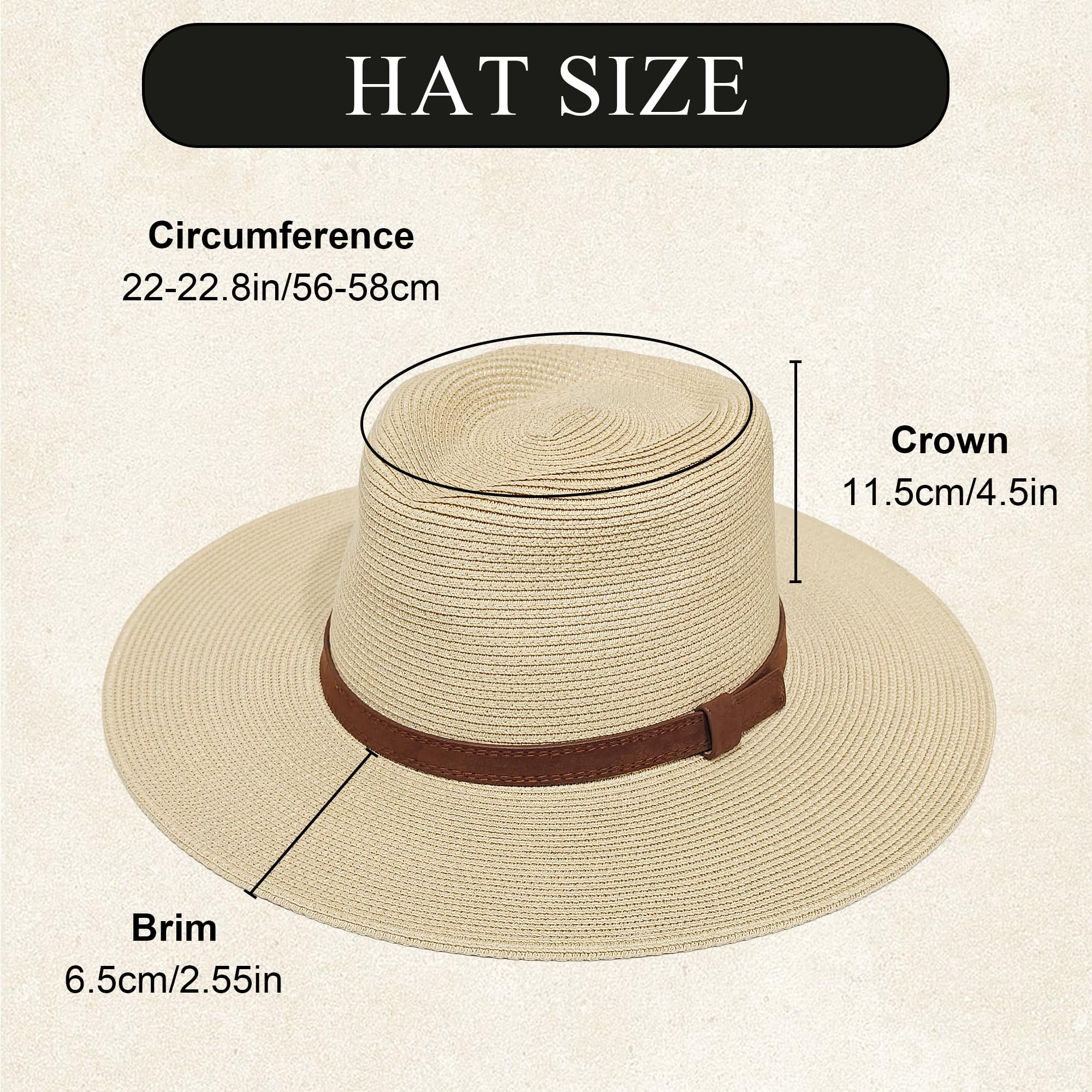 Sombrero Panamá Clásico de Paja para Hombre y Mujer - Transpirable con Protección Solar UV, Diseño Elegante de ala Plana, Ligero y Ajustable - Ideal para Playa, Viajes
