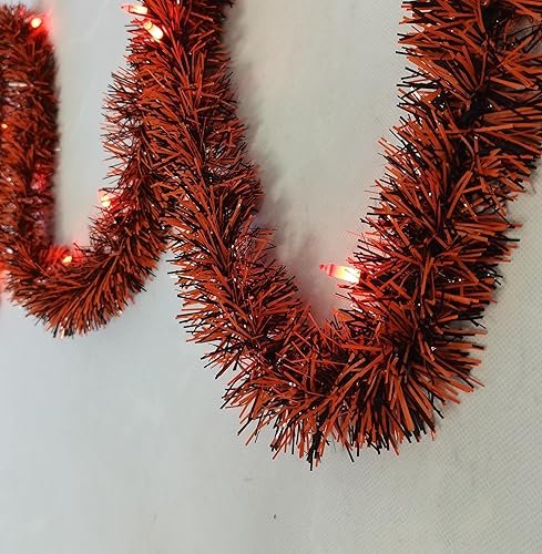 Guirnalda iluminada naranjanegra (1 unidad)  10 pies  Ideal para Halloween, Navidad, cumpleaños, fiestas temáticas y otros eventos festivos