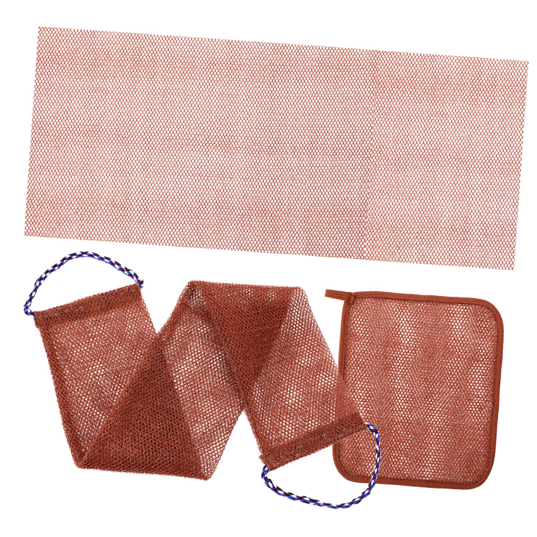 Holibanna 1Set African Net Body Scrub Exfoliating Wash Cloth of Bathing Sponge for Deep Cleansing and Exfoliation for Daily Shower Routine