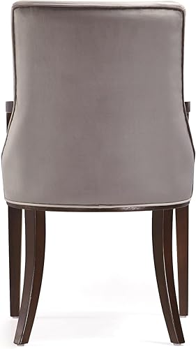 Miniatura 9 de Manhattan Comfort Shubert - Sillas y sillones de comedor modernos de terciopelo y piel sintética, diseño de doble tapicería en marco de madera de