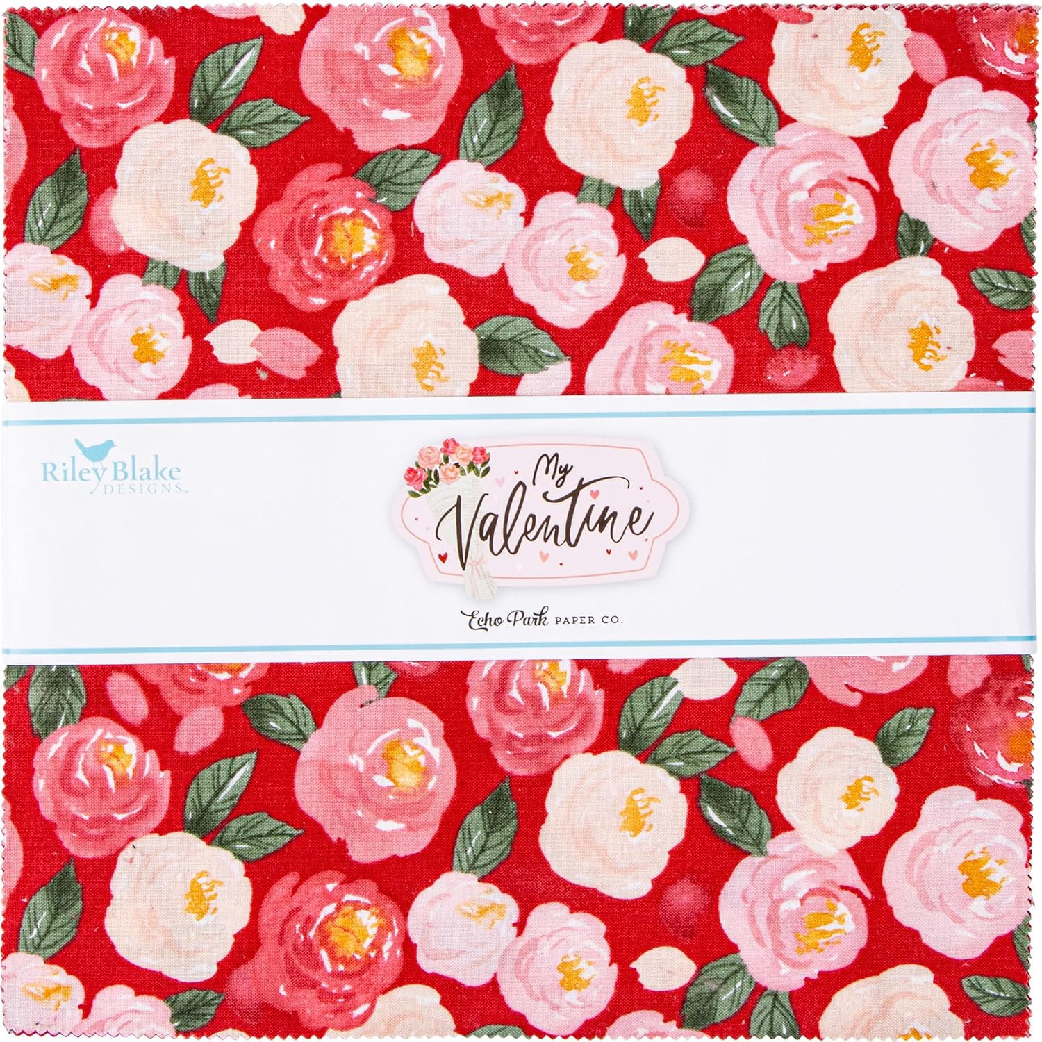 Echo Park Paper Co. My Valentine 10" Stacker 42 10-inch Squares Layer Cake Riley Blake 10-14150-42
