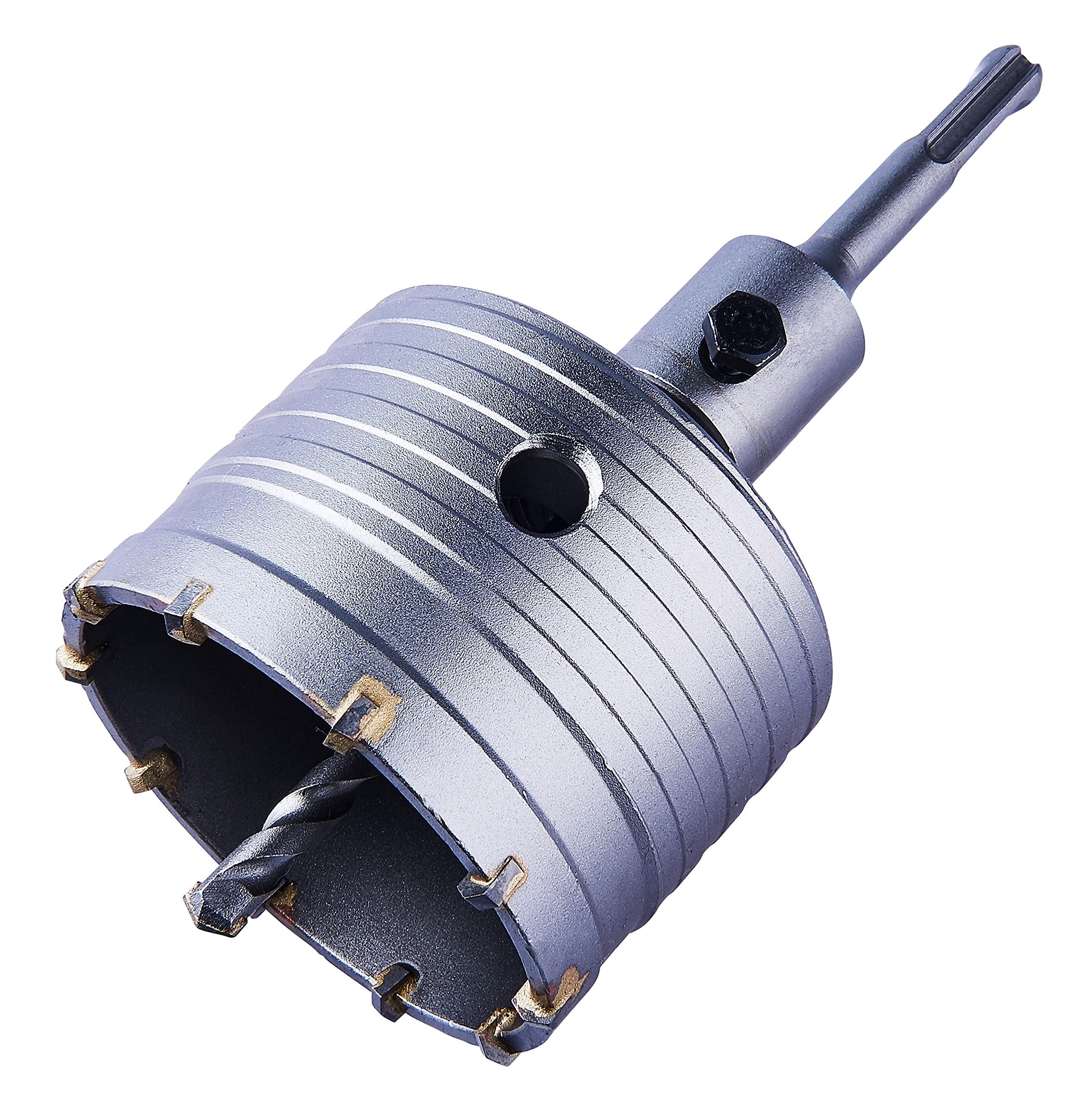 Amtech 82 mm Core Drill with SDS/SDS+ Shank and 8 mm Pilot, Tungsten Carbide Tipped for Fast Masonry Cutting