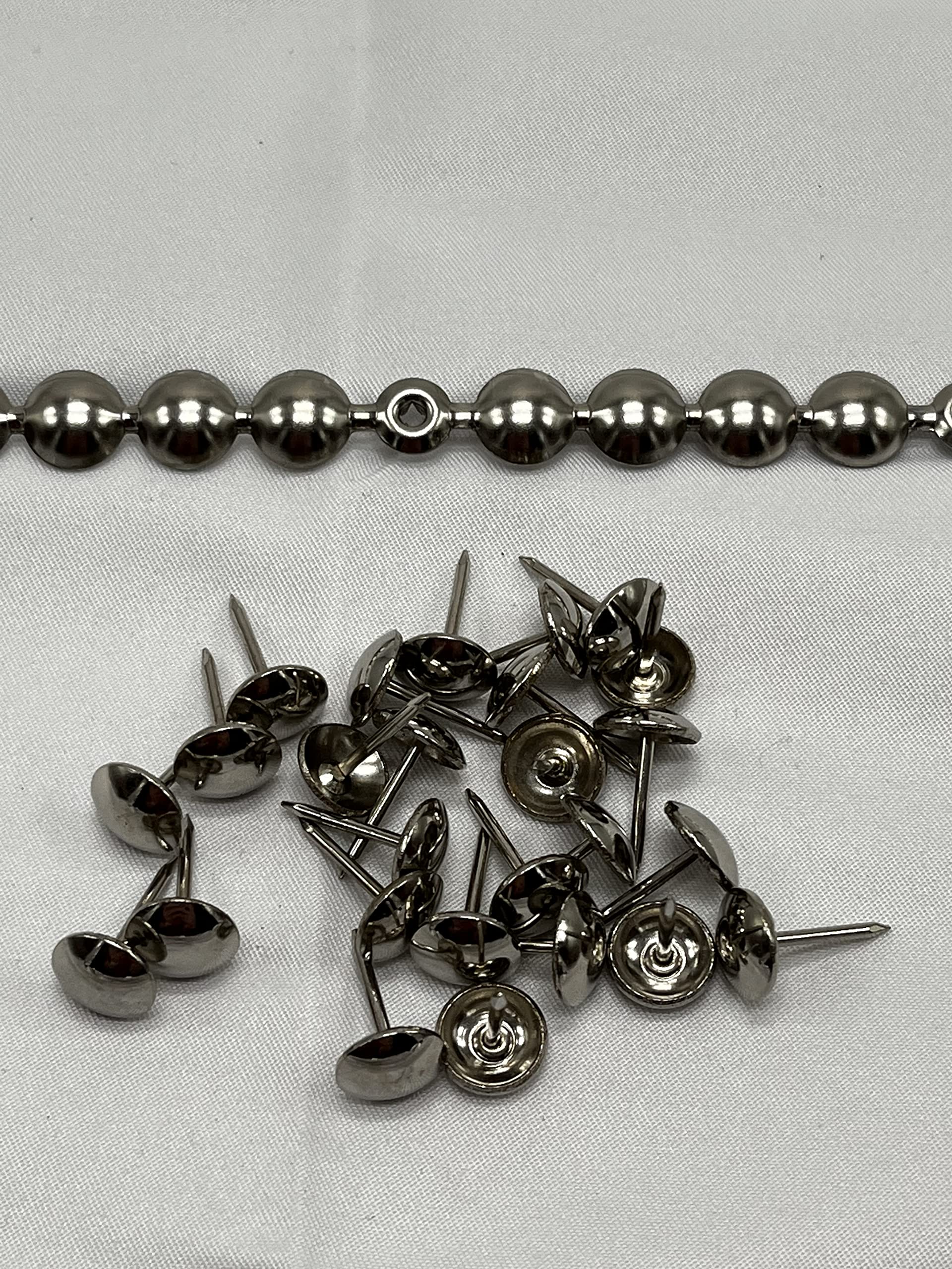 Laneys Supplies Silver/Nickel/Chrome Laneys Upholstery Nail Strip With Studs (3, )