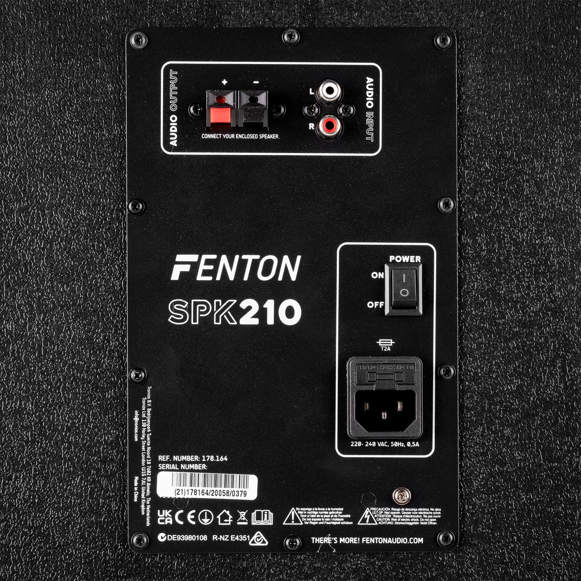 Fenton SPK-210 - Pack d’Enceintes Actives PA 1200 W (2×10″) - BT sans Fil, USB/SD, entrées micros - Système Sono idéal soirées, DJ, karaoké