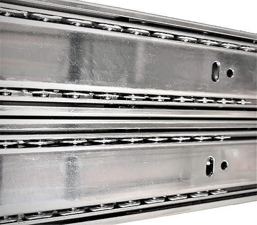 Miniatura 6 de Promark 100LB - Deslizadores de cajón, capacidad completa de extensión suave  montura lateral que se cierra sola, (paquete de 10, 12 pulgadas).