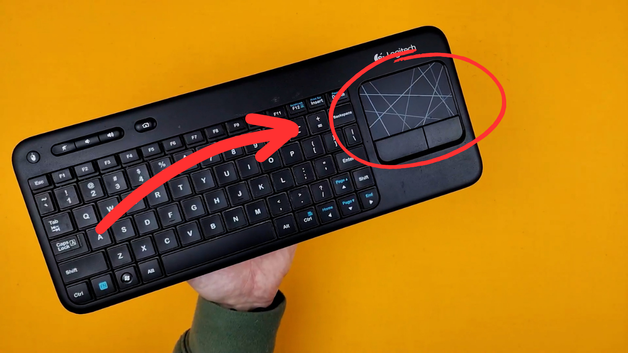 Close-up of Logitech K400 Plus keyboard keys
