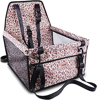 Petbobi Small Dog Car Seat, Dog Car Booster Seat for Small Medium Dogs 5-15 lbs, Foldable Front Seat Safety with Sturdy PV...