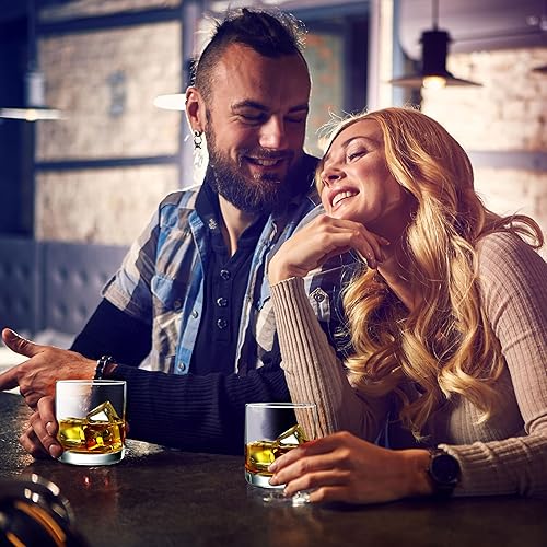 Miniatura 8 de NutriChef Vasos de whisky sin tallo de 10 onzas  Juego de 2 vasos de whisky ultra finos y elegantes vasos de cristal de cristal, sin plomo, tazón