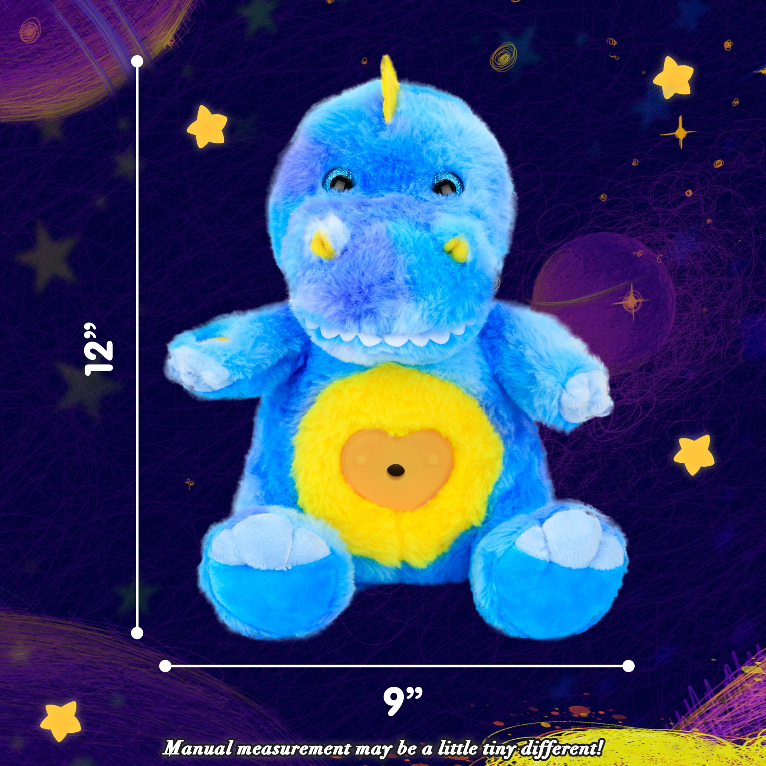 Projecteur d'étoile dinosaure en peluche musical réglable chantant veilleuse animaux lumineux kawaii jouets cadeaux pour enfants