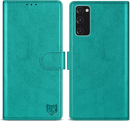 Miniatura 1 de ZZXX Funda tipo cartera para Samsung Galaxy S20 FE con bloqueo RFID, ranura para tarjetas, función atril, cierre magnético, funda protectora de