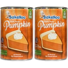 Bakeroo Tinned Pumpkin Puree Pumpkin Pie Filling, 100% Natural - 425g Pack of 2