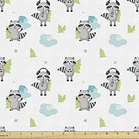 Vista 15 de Ambesonne - Tela multicolor impresa digital por The Yard