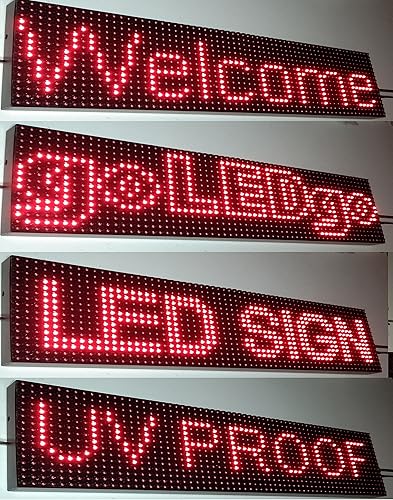 Miniatura 26 de Señal LED a todo color RGB Splash impermeable programable desplazamiento LED mensaje marquesina signo RGB a todo color,Blue,Rojo