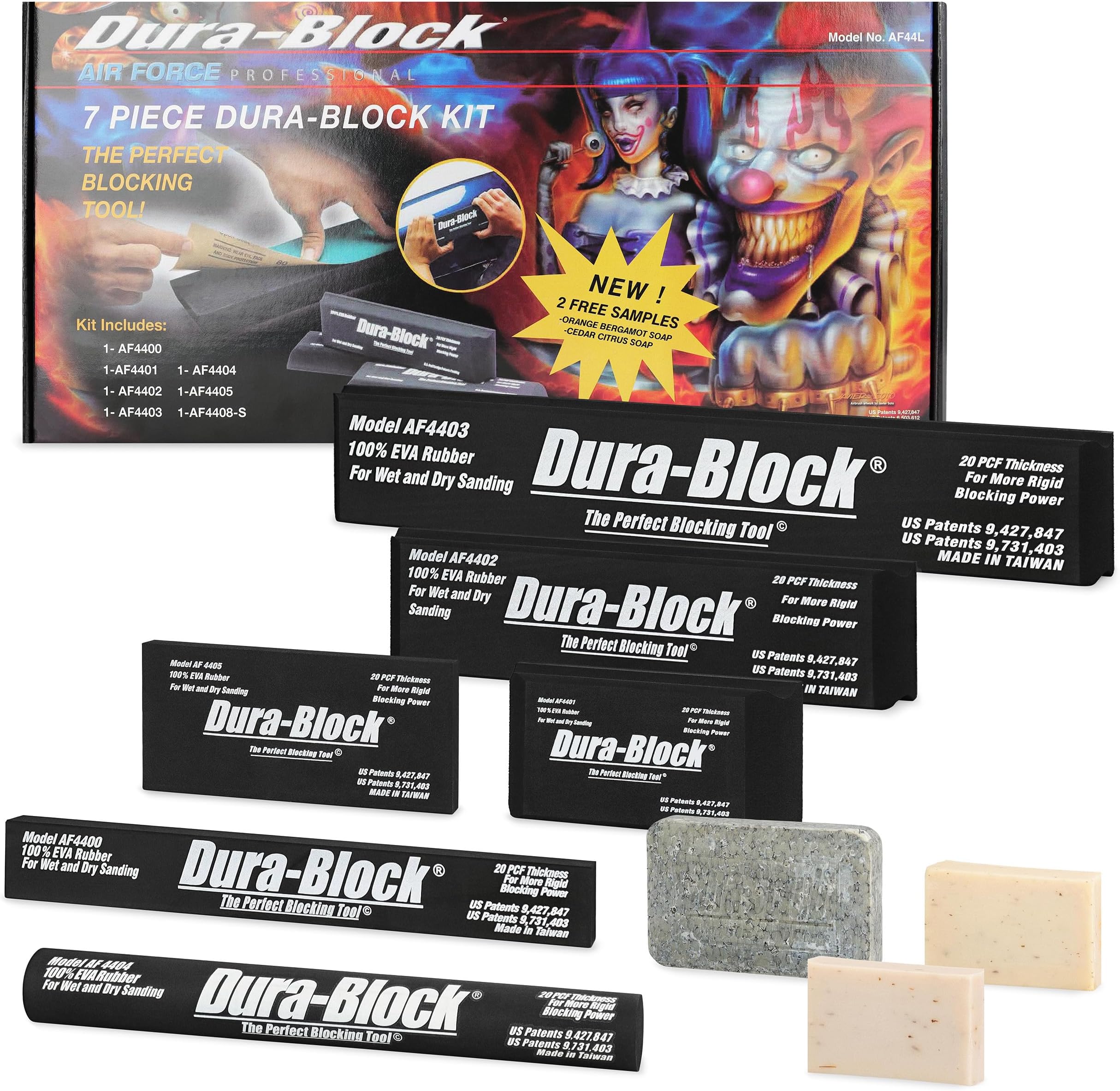 Trade Associates AF44L 7 Piece Dura Block Sanding Kit