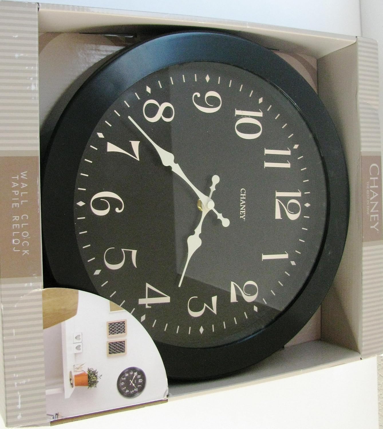 John L Chaney Instrument Co Chaney Wall Clock (Black