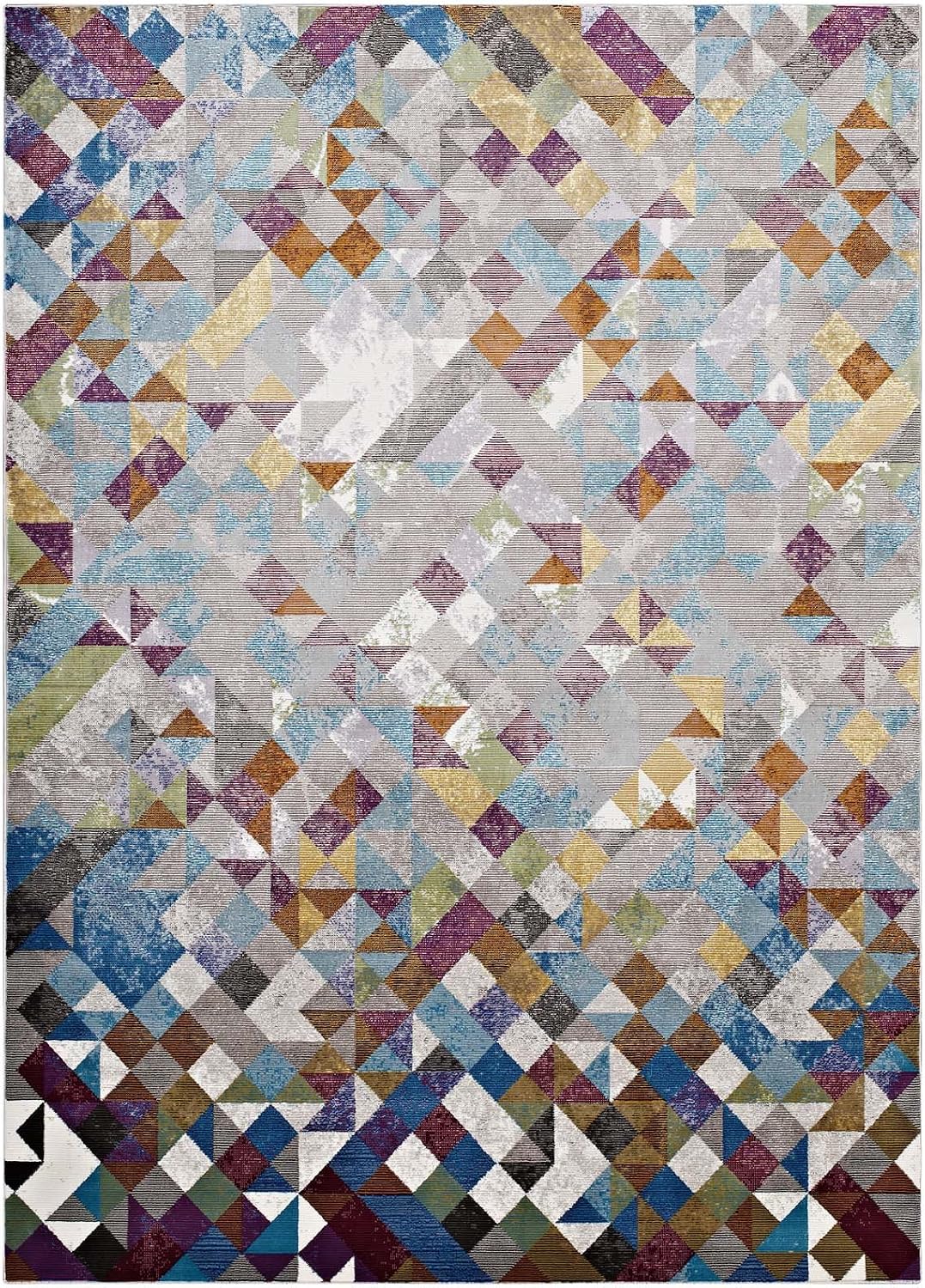 Modway Laleh Colorful Geometric Triangle Mosaic 5x8 Area Rug