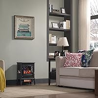 Vista 4 de duraflame® Calentador eléctrico de estufa de chimenea de cuarzo infrarrojo 3D, negro