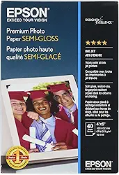 Papel fotográfico premium Epson SEMI-GLOSS (10 x 15 cm, 40 folhas) (S041982)