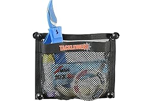 TackleWebs 12" Wide x 10" Black Bungee Boat Pocket Mesh Storage