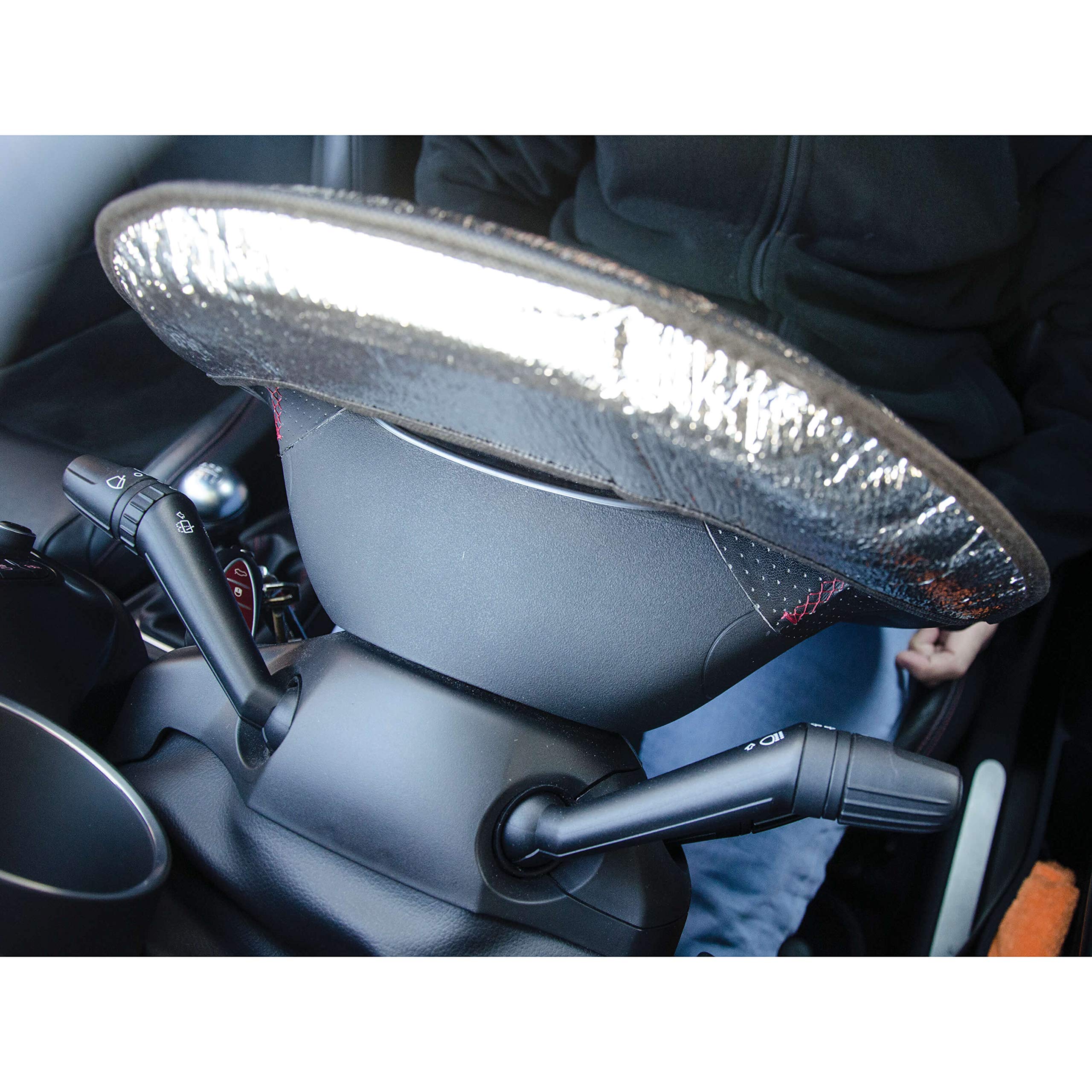 Parasole per Volante Auto dal Diametro di 37-39 cm. Pratica Copertura Parasole Anti Riscaldamento.