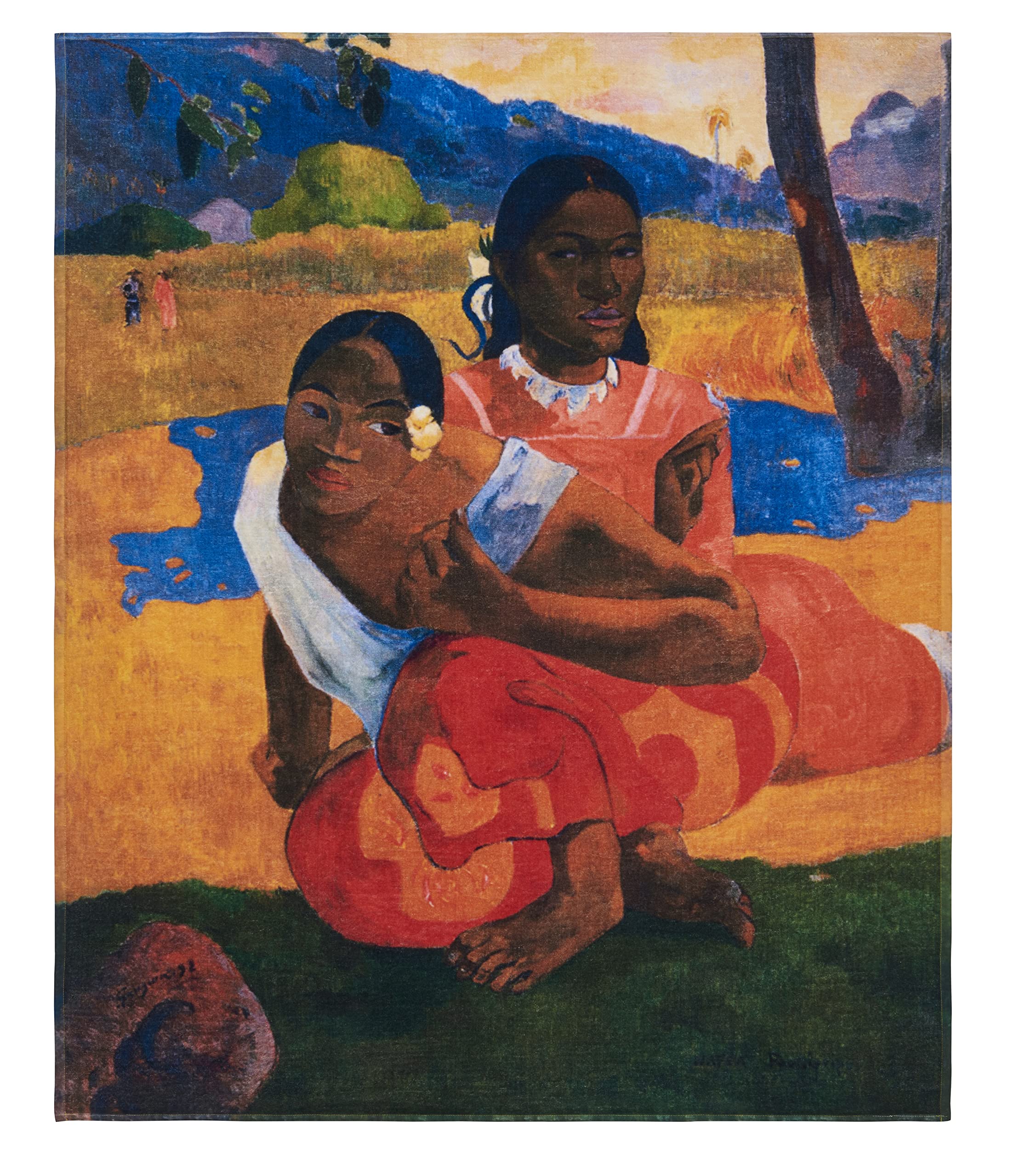 Musearta Serviette de Plage Unisexe avec Motif Nafea FAA Ipoipo de L'Artiste Paul Gauguin en Coton 120 x 150 cm BT-PG-NI-V424422