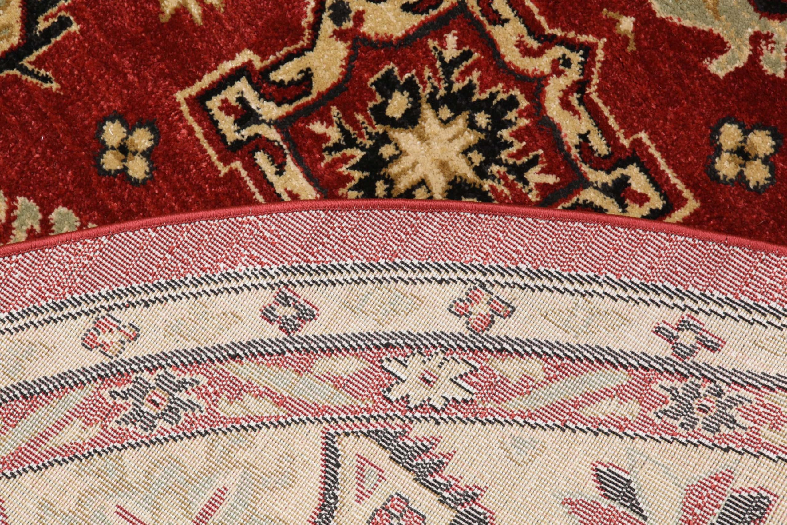 RugVista Shirvan Kazak Tapis, Ø 200 cm, Rouge/Beige