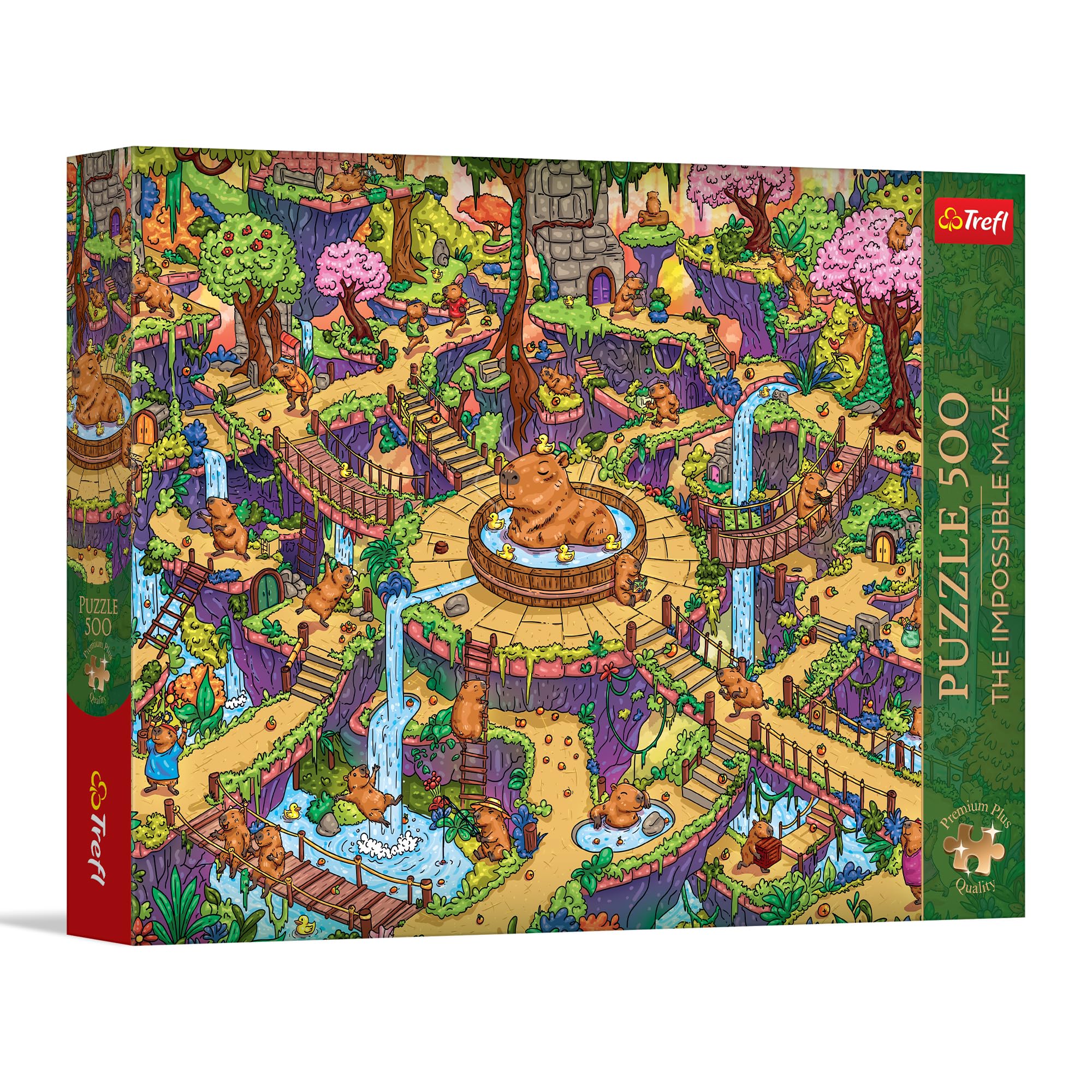 Funny Capybaras - 500 Piece Puzzle 18.9"x13.4" | Premium Plus Quality: The Impossible Maz…