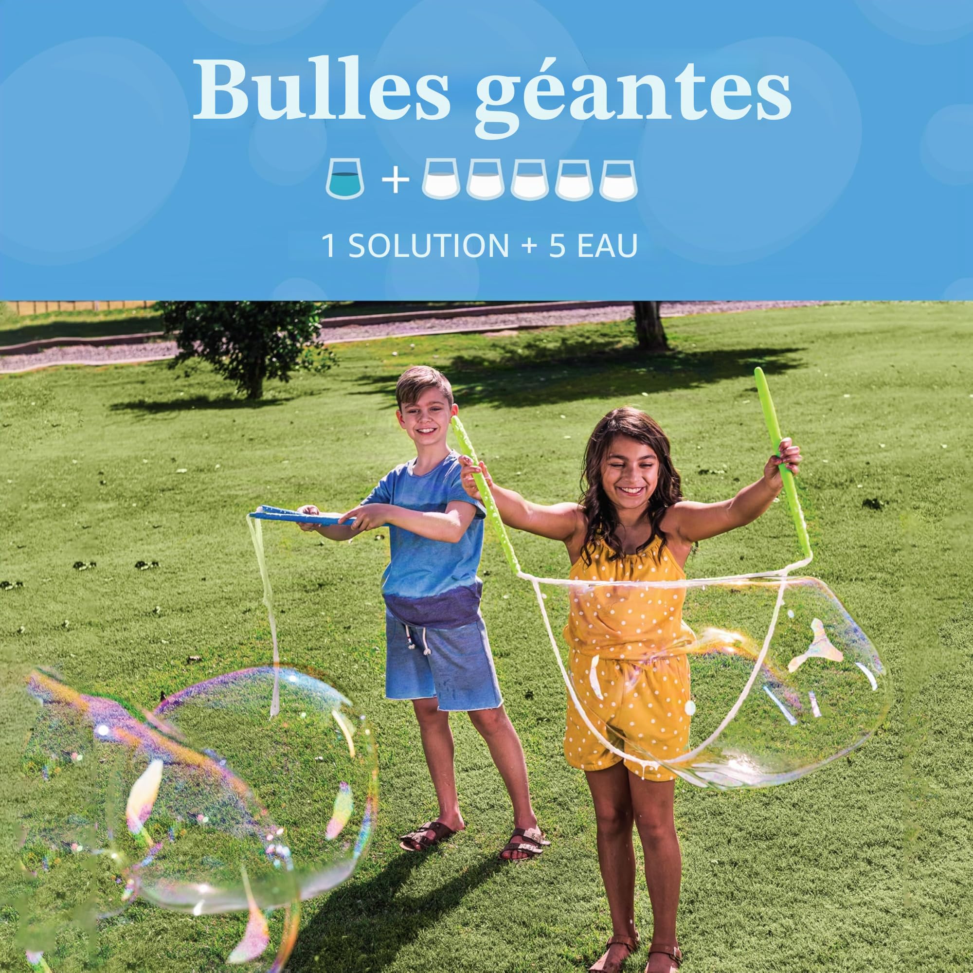 JOYIN Solutions de Recharge de 2 Bulles (jusqu'à 19 litres) Solution de Bulles concentrées 64 OZ pour Machine à Bulles, Pistolet, Baguette Magique, été, Jouets de Pâques Vert