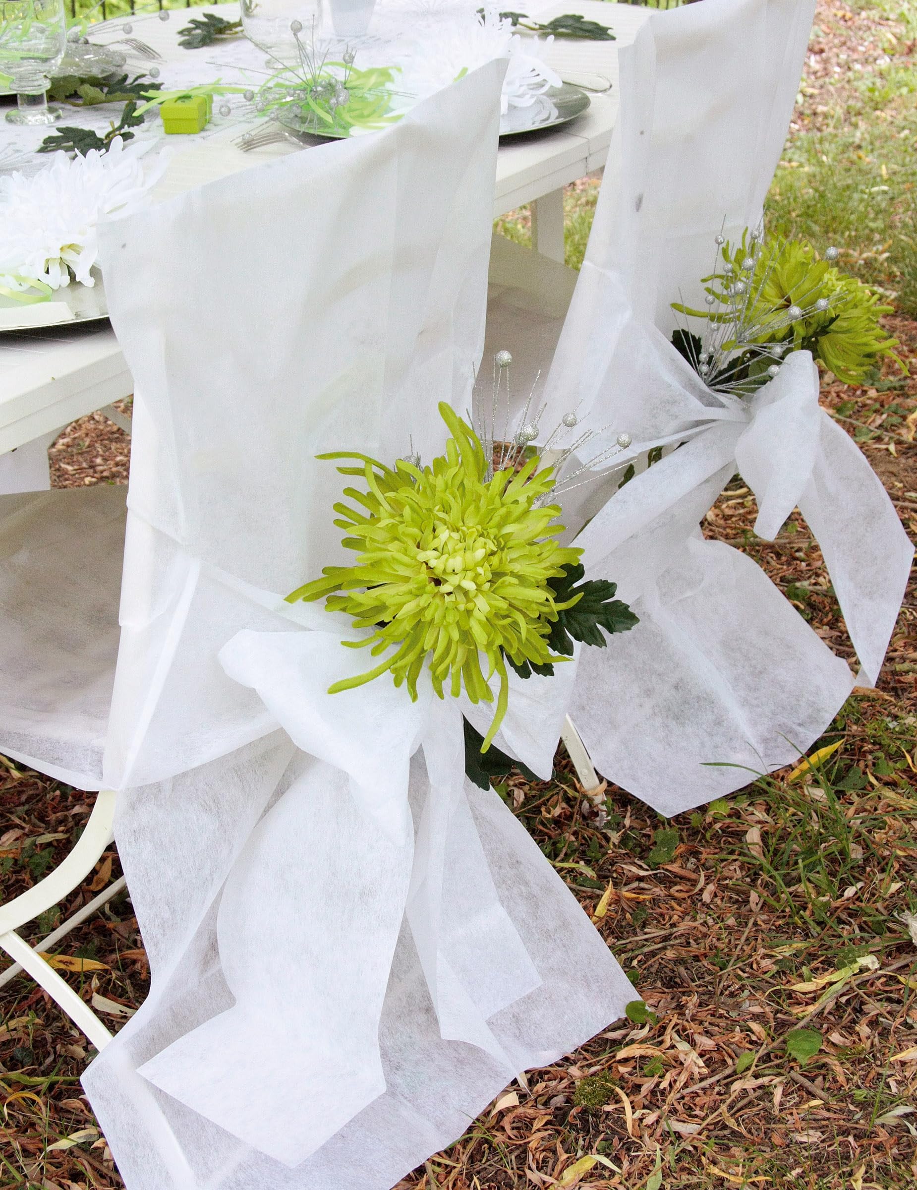 Santex Chair Cover with Bow White