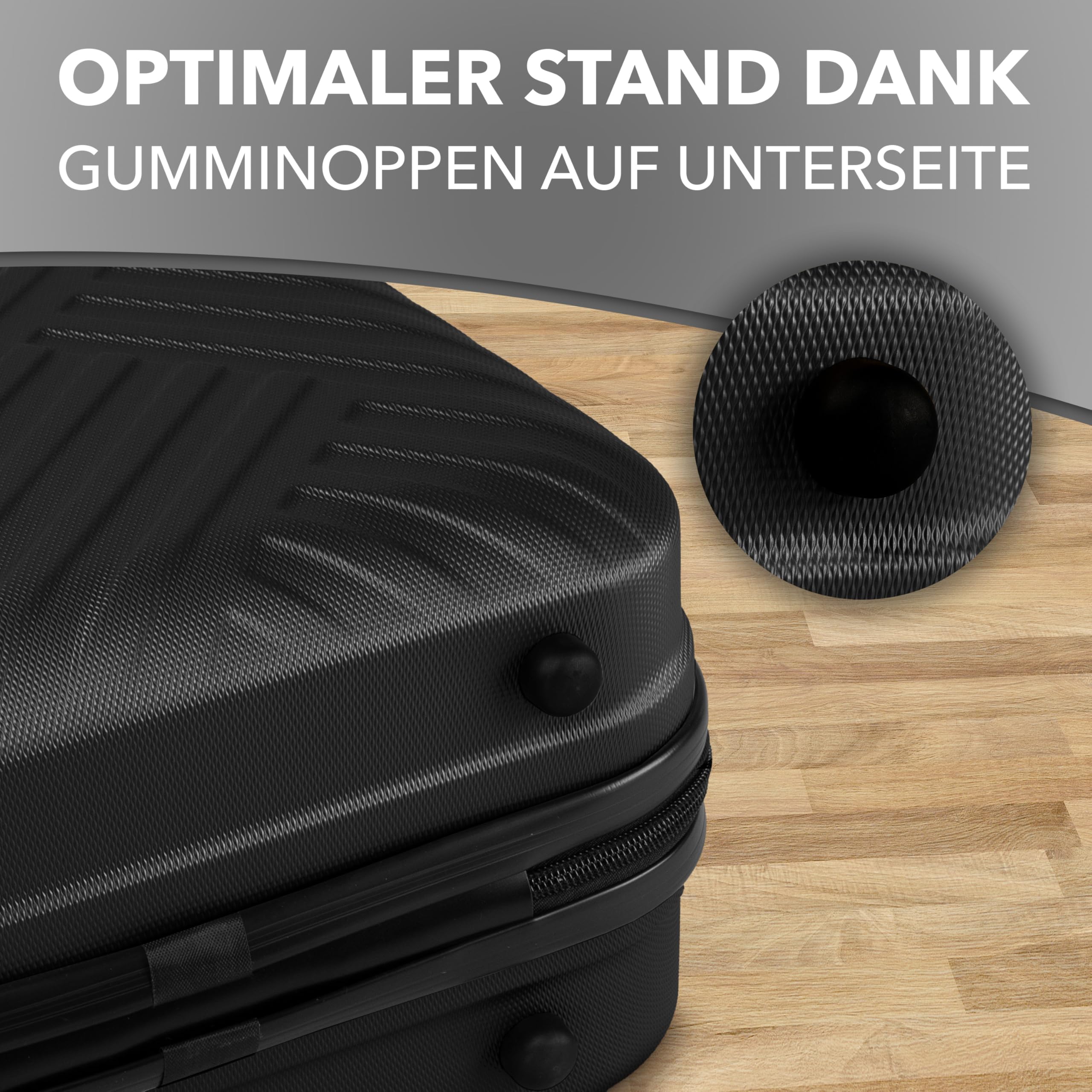 Xonic Design Kosmetikkoffer aus ABS Hartschale – Robustes Beautycase als Handgepäck – Kosmetiktasche für Reisen Schwarz