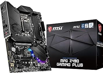 MSI MPG Z490 Gaming Plus Gaming Motherboard (ATX, 10th Gen Intel Core, LGA 1200 Socket, DDR4, CF, Dual M.2 Slots, USB 3.2 Gen 2, 2.5G LAN, DP/HDMI, Mystic Light RGB)