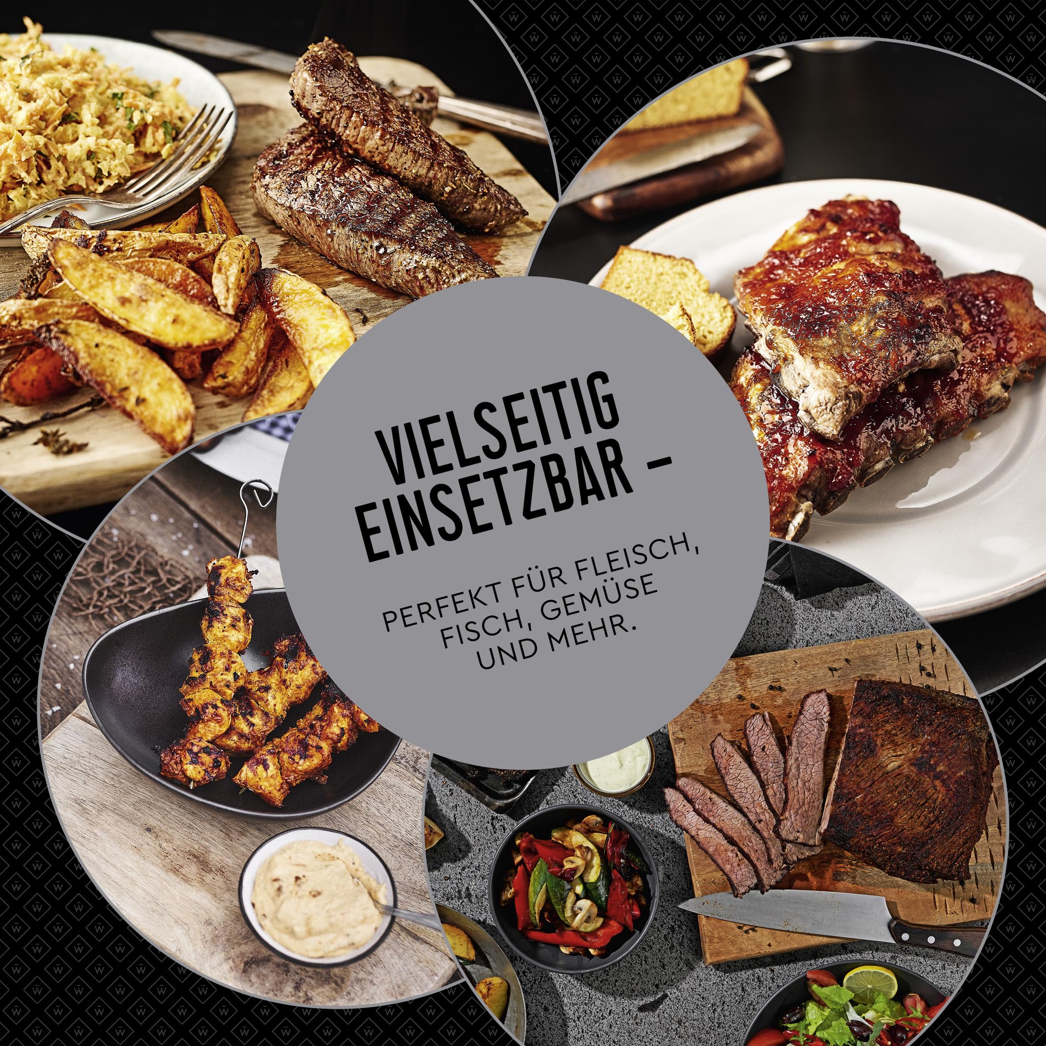 WAJOS Geschenkset für Grillmeister: BBQ-Saucen, Öl, Grillgewürze & mehr - Grill Geschenke für Männer - Inkl. Grillrezepten