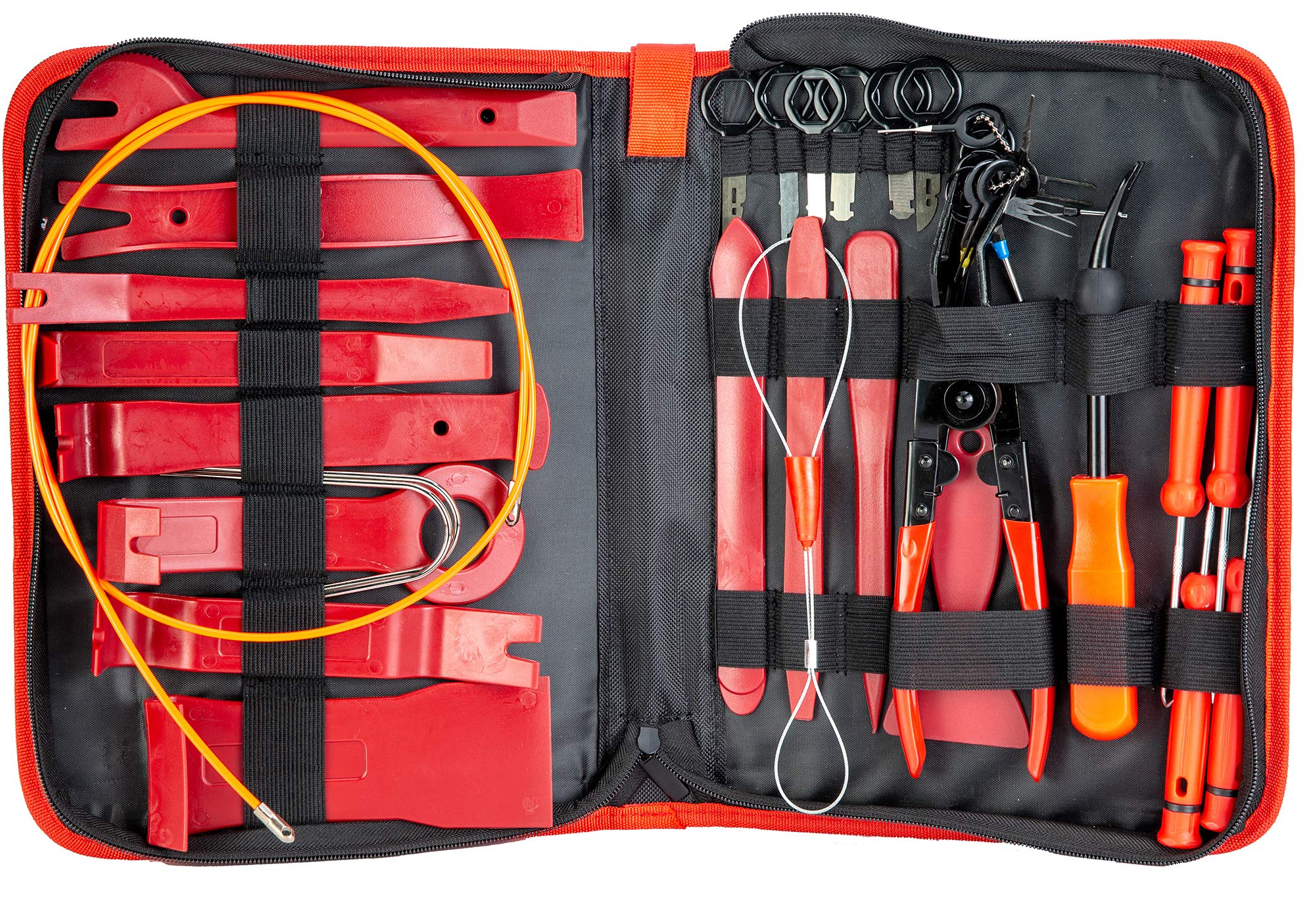 Fstop Labs39 Pieces Auto Upholstery Trim and Molding Removal Tool Kit, Car Dash Panel Removal and Install Kit with Storage Bag