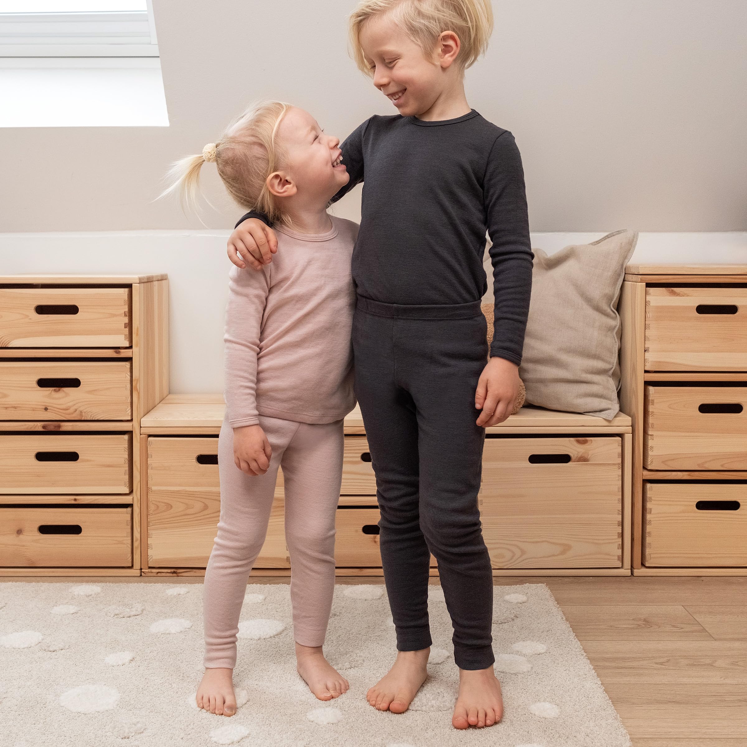 Ehrenkind® Funktionsunterwäsche | Kinder Set aus 100% Merino Schurwolle k.b.T | Thermowäsche Jungen & Mädchen | Skiunterwäsche Winter | Made in Europe | Oeko-TEX® Zertifiziert