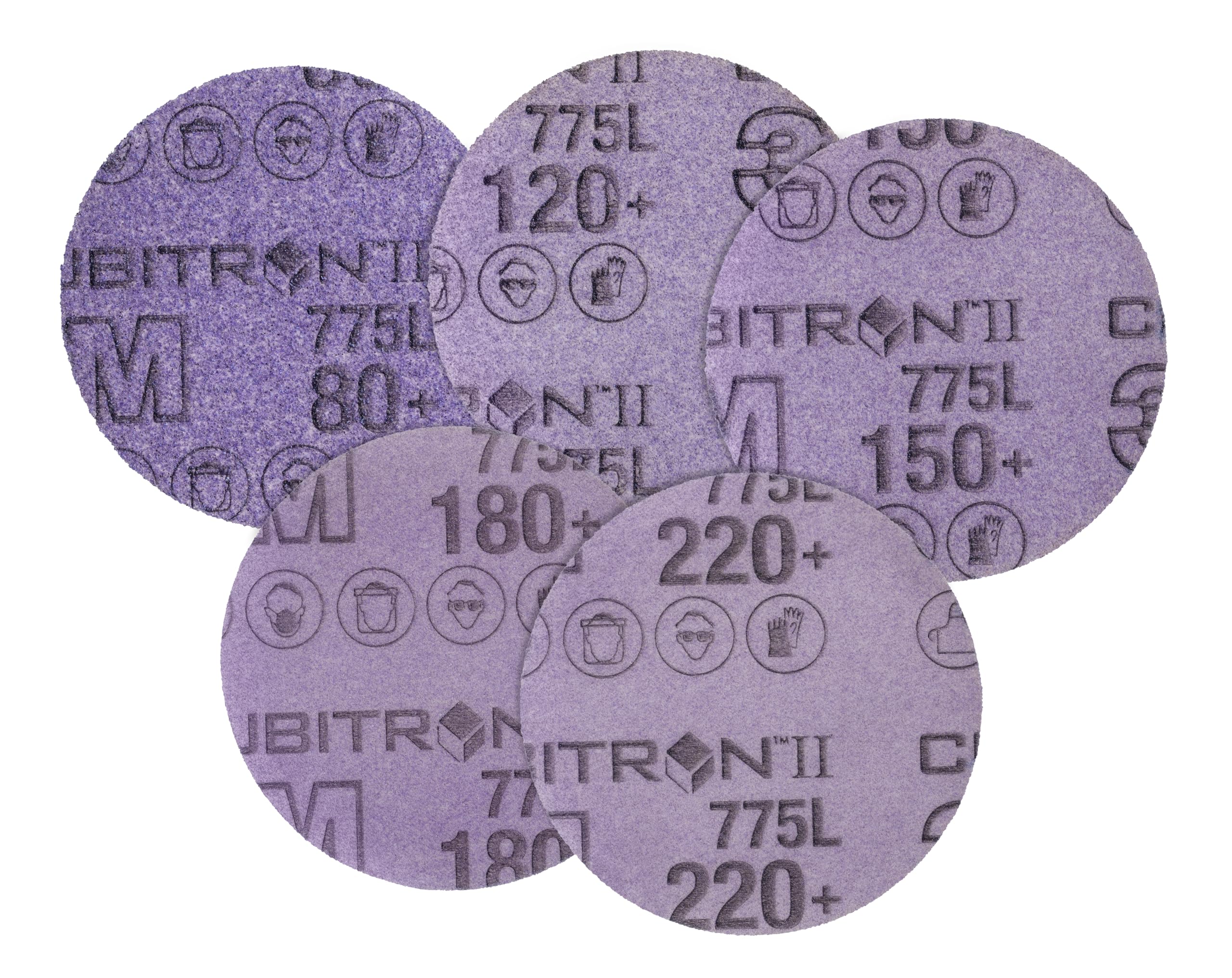 3M Cubitron II Hookit Disco de Film 775L, 76 mm, Sin Agujeros | 180+ 50 discos/caja