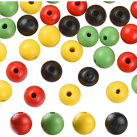 160 Piece Juneteenth Wooden Bead Craft Kit