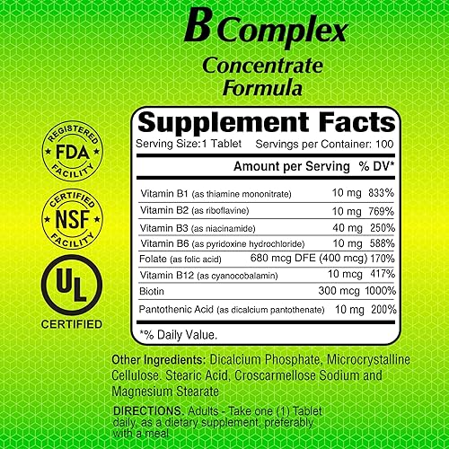 Miniatura 2 de ALFA VITAMINS Fórmula B Complex - Suplemento nutricional diario - Vitaminas B para un corazón y sistema nervioso más saludable, y aumento de energía