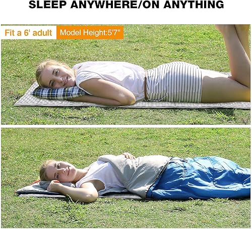 Miniatura 3 de REDCAMP Almohadillas plegables de espuma para dormir, almohadilla impermeable de espuma de celda cerrada, ultraligeras para senderismo y mochileros,