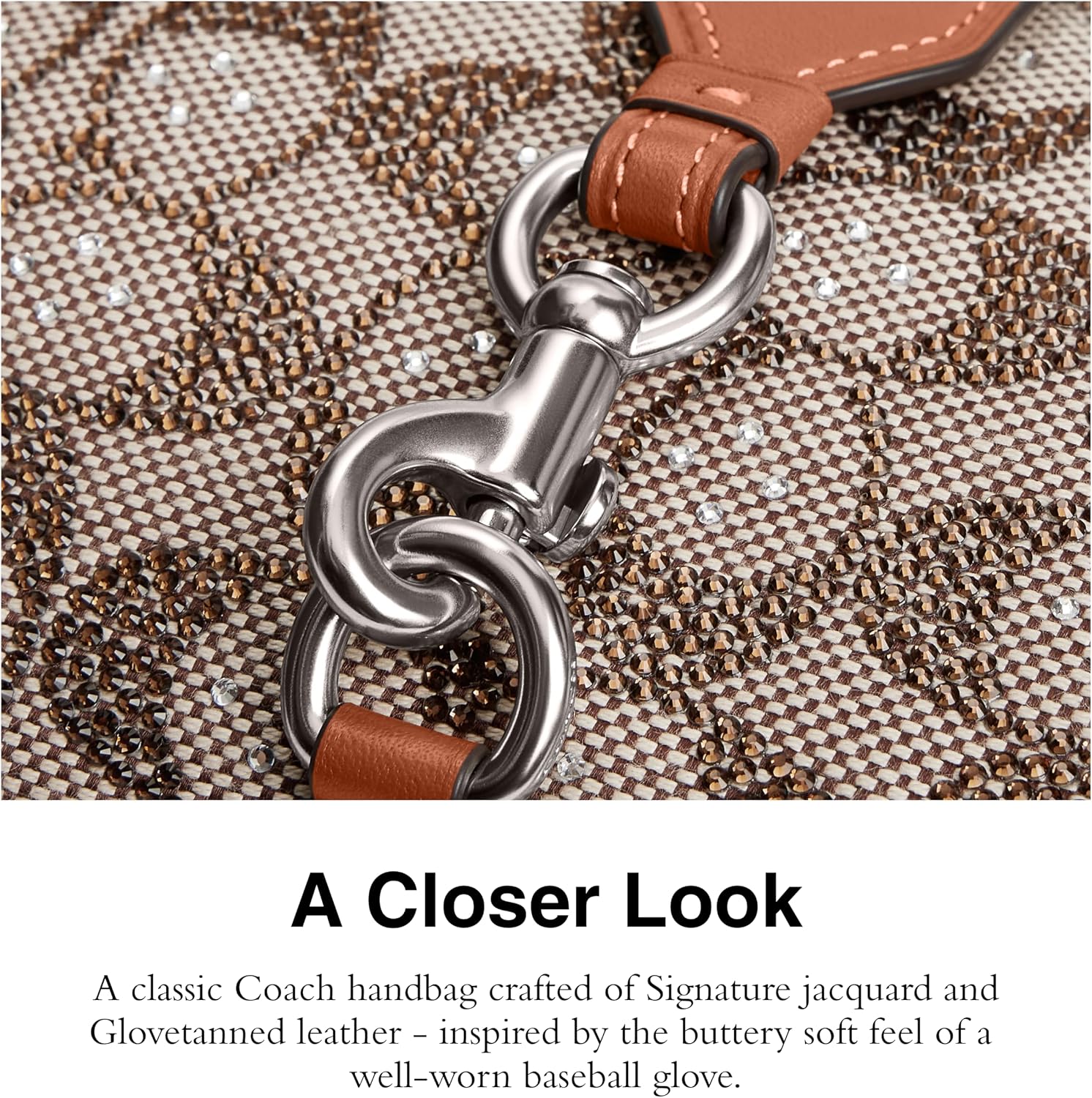 Amazon | COACH Hamptons Hobo, クリスタルシグネチャージャカード